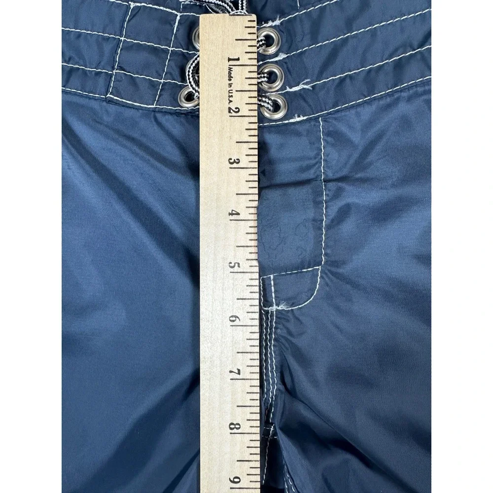 Birdwell Beach Britches Board Shorts Boys 10 Navy Blue Lace Up Nylon